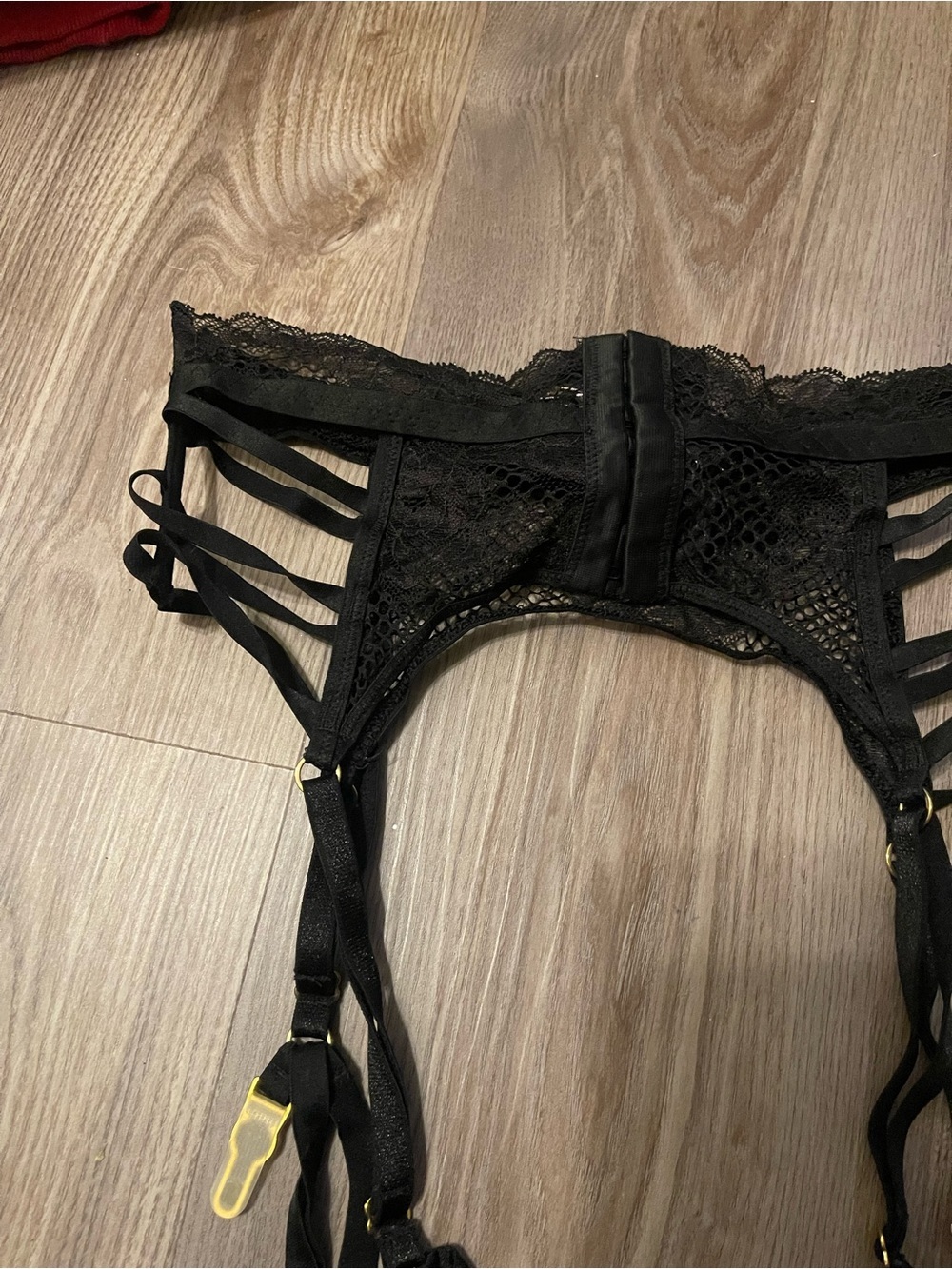 Victoria's Secret Black Lace Strappy Garter Belt Boudoir Lingerie Size XS Gothic - Picture 8 of 14